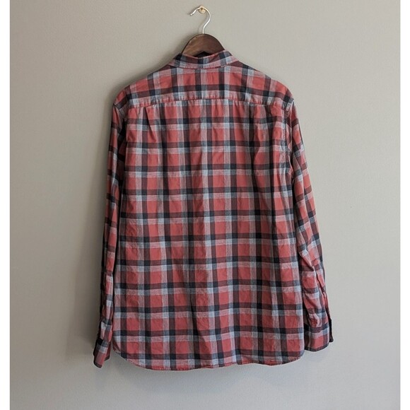 J.Crew Size Large Mens Plaid Shirt Red Button Down Top Dress Casual Crew L LS - Picture 4 of 4